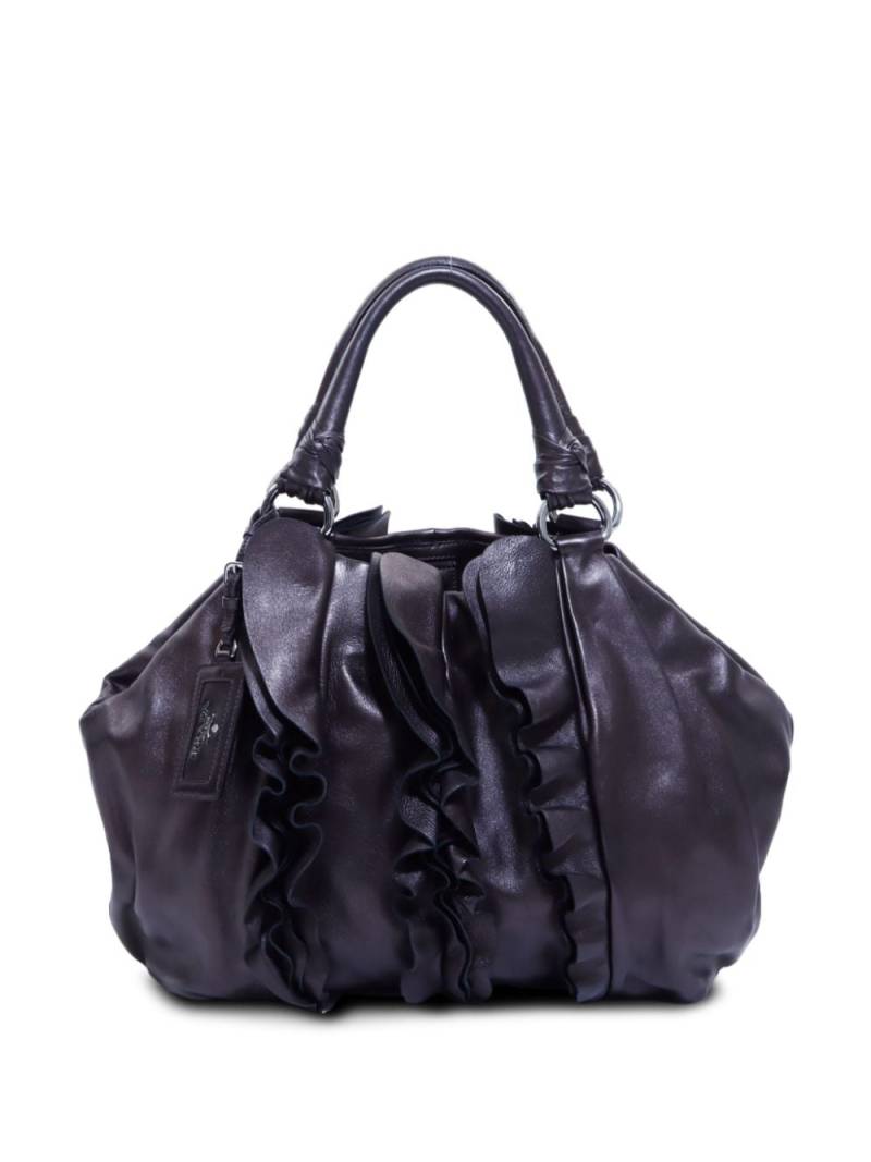 Prada Pre-Owned Mordore ruffled handbag - Brown von Prada Pre-Owned