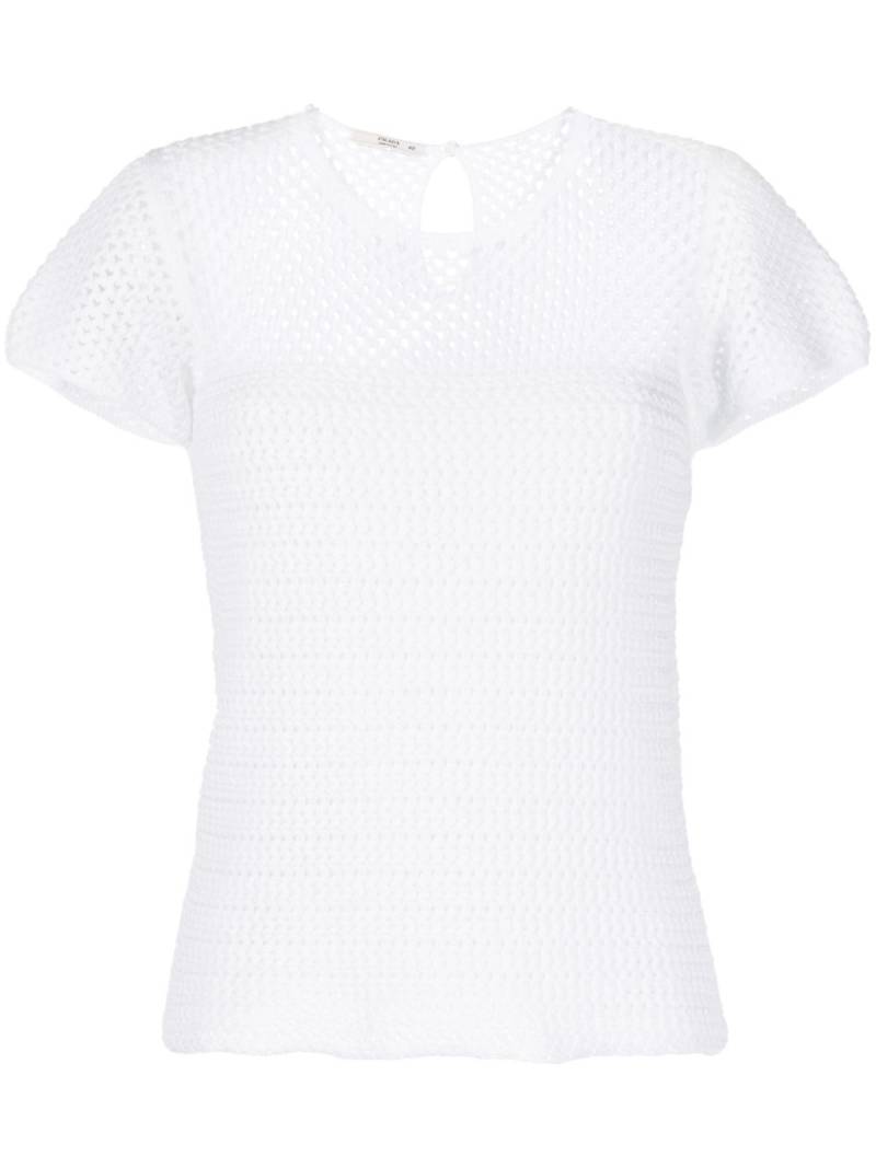 Prada Pre-Owned crochet short-sleeve top - White von Prada Pre-Owned