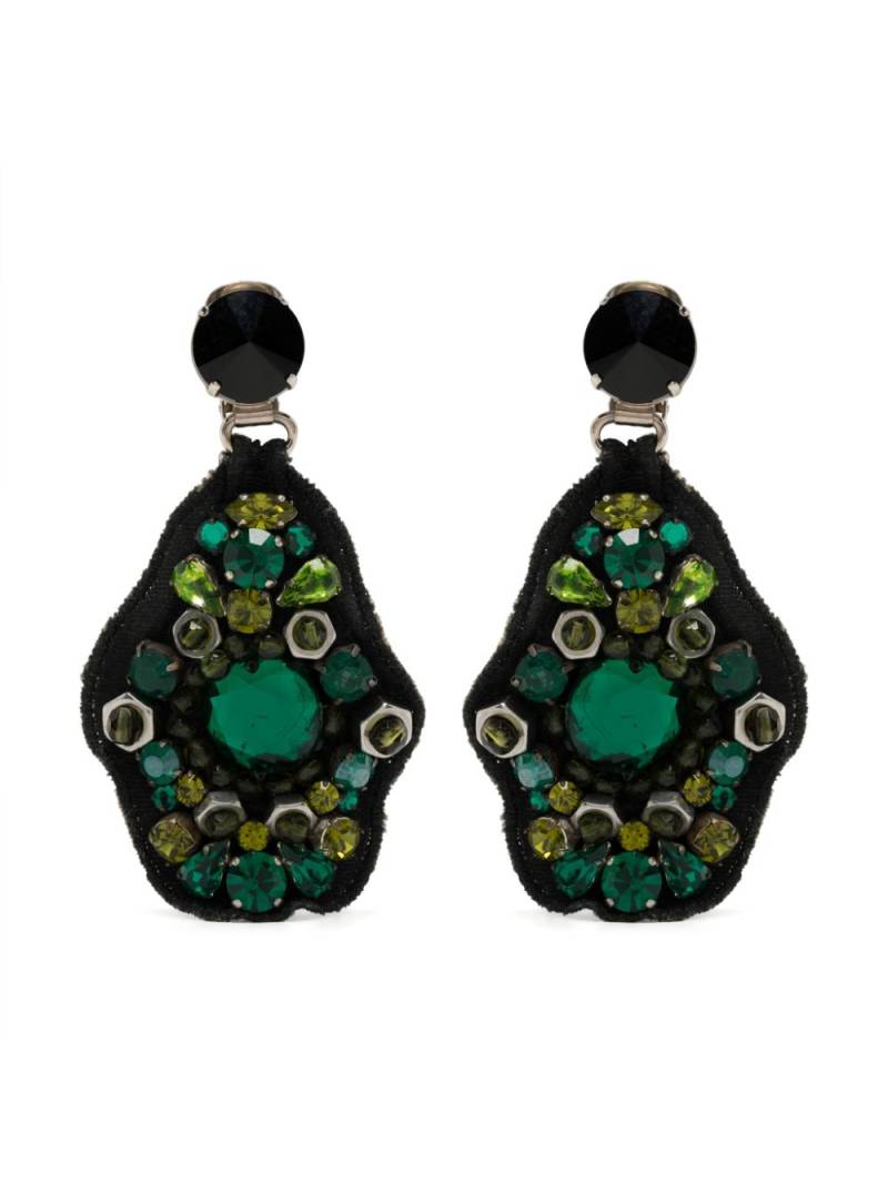 Prada Pre-Owned crystal drop earrings - Green von Prada Pre-Owned