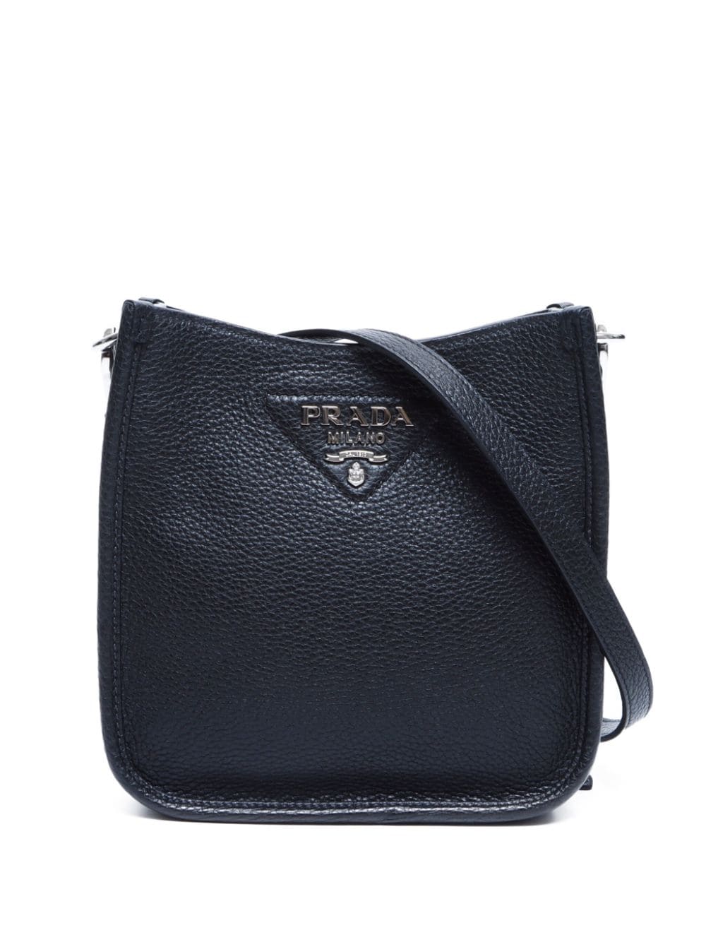 Prada Pre-Owned logo-lettering leather shoulder bag - Black von Prada Pre-Owned