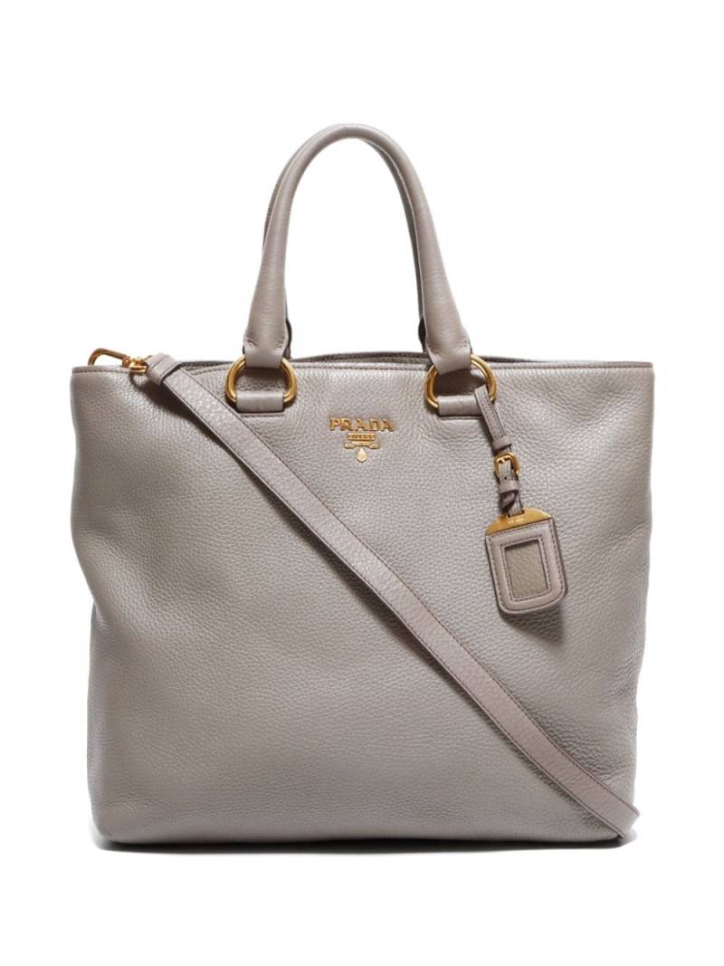 Prada Pre-Owned logo-lettering two-way tote bag - Neutrals von Prada Pre-Owned