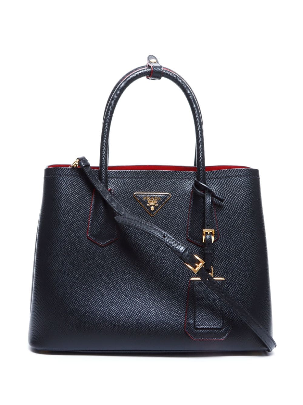 Prada Pre-Owned medium Double two-way handbag - Black von Prada Pre-Owned