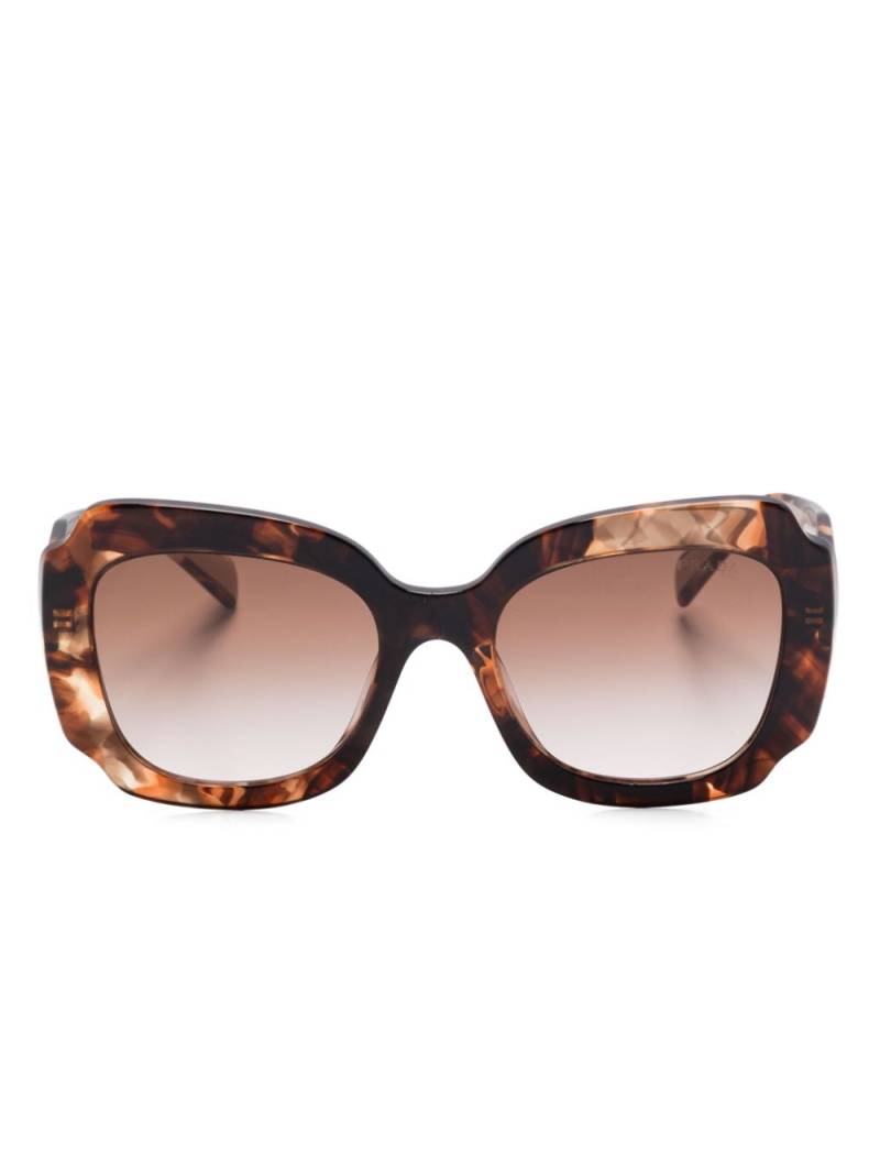 Prada Pre-Owned oversize-frame sunglasses - Brown von Prada Pre-Owned