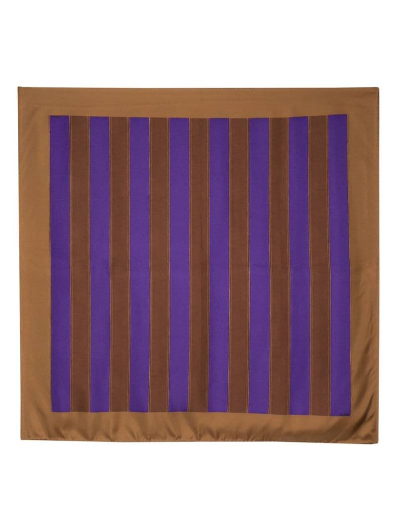 Prada Pre-Owned striped silk scarf - Brown von Prada Pre-Owned