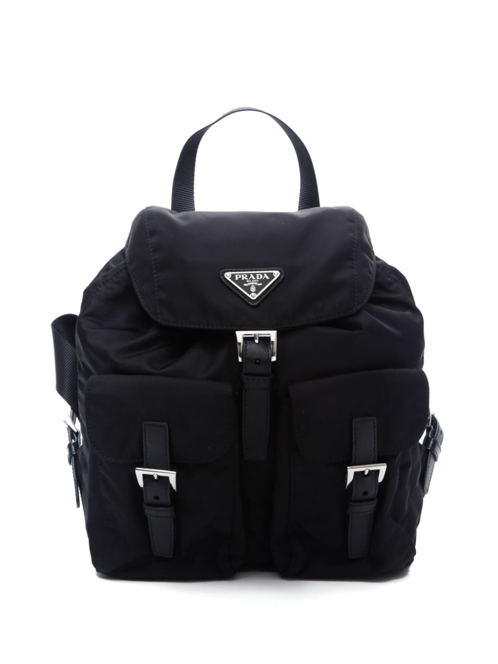 Prada Pre-Owned triangle-logo backpack - Black von Prada Pre-Owned