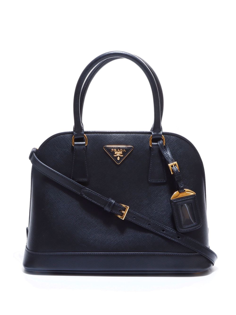 Prada Pre-Owned triangle-logo leather handbag - Black von Prada Pre-Owned