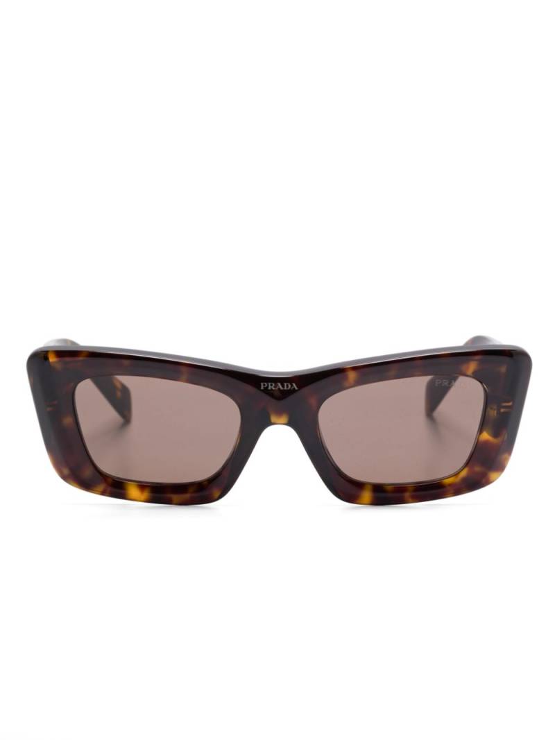 Prada Pre-Owned triangle-logo sunglasses - Brown von Prada Pre-Owned