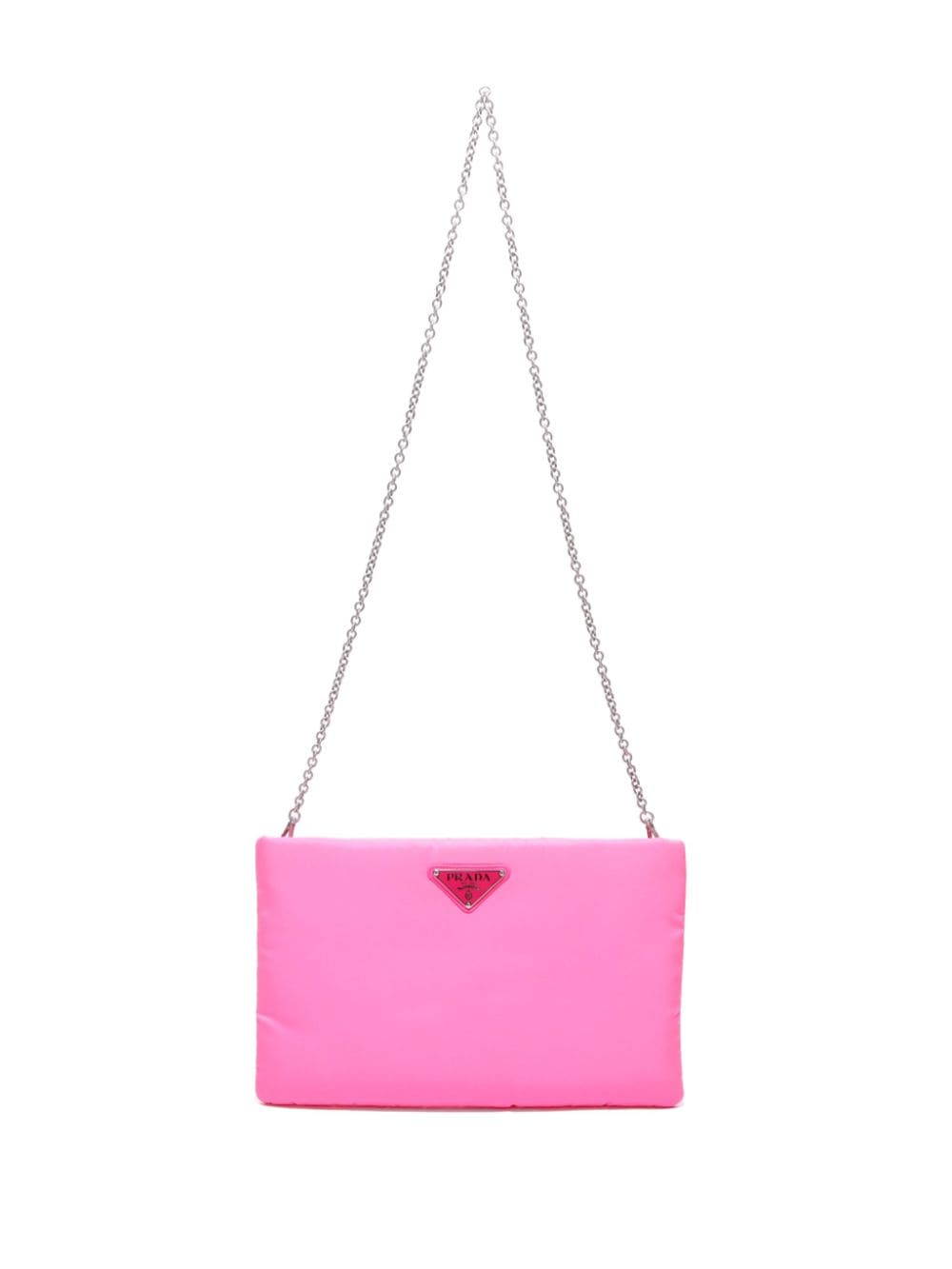 Prada Pre-Owned triangle-logo two-way clutch bag - Pink von Prada Pre-Owned
