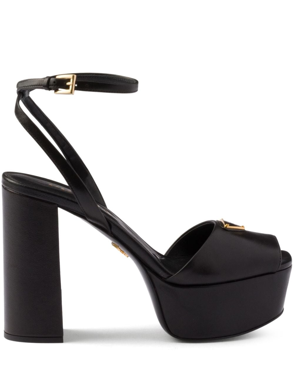 Prada 115mm leather platform sandals - Black von Prada