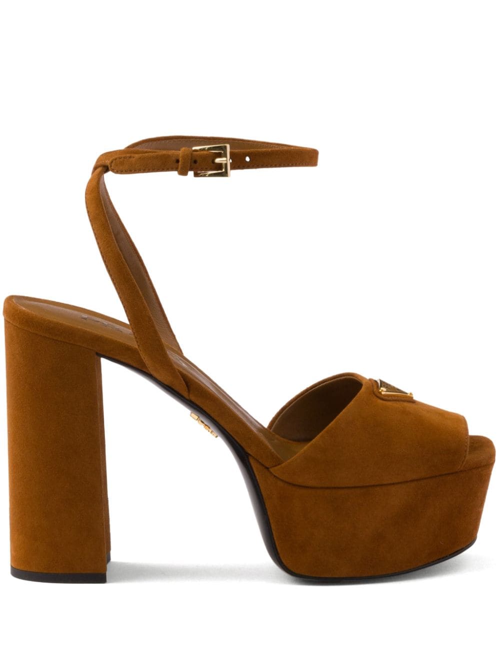 Prada 115mm suede platform sandals - Brown von Prada