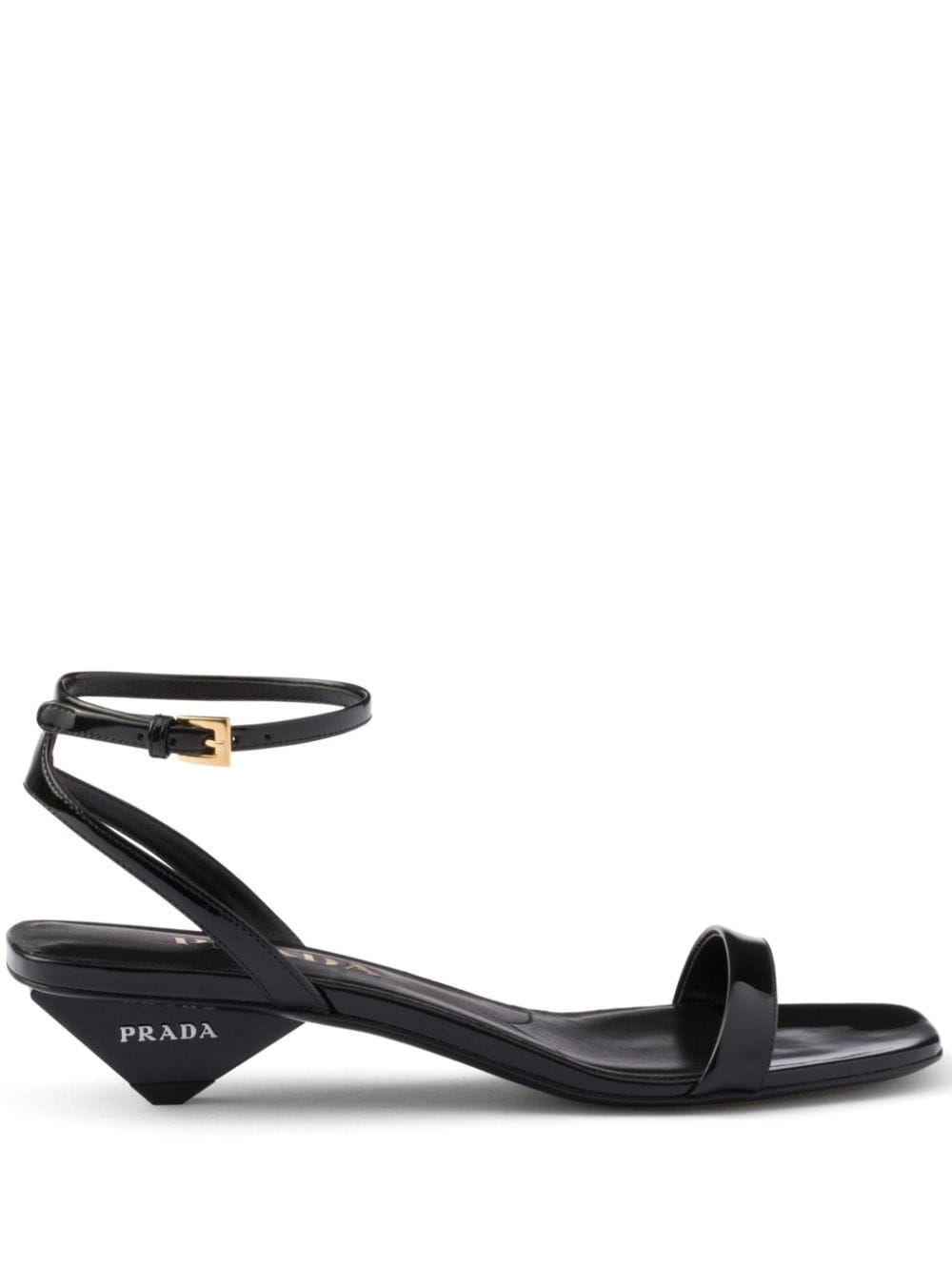 Prada 35mm patent-leather sandals - Black von Prada