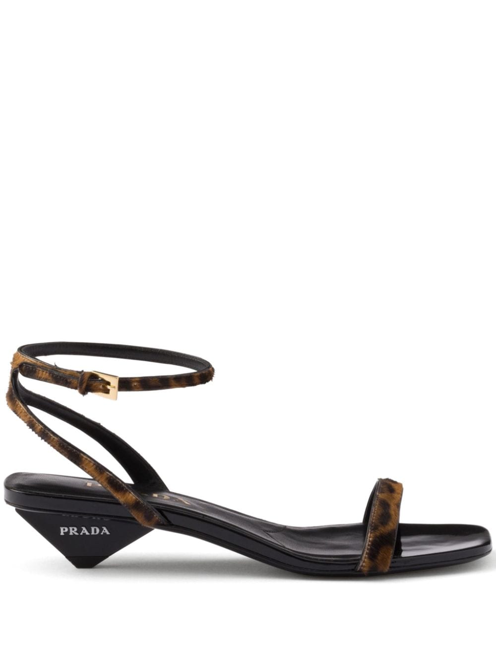 Prada 35mm printed leather sandals - Black von Prada