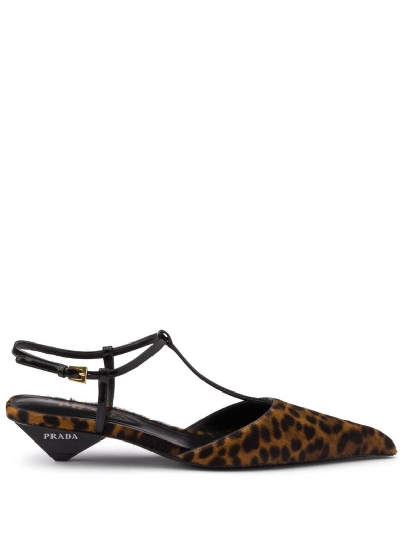 Prada 35mm slingback pumps - Brown von Prada