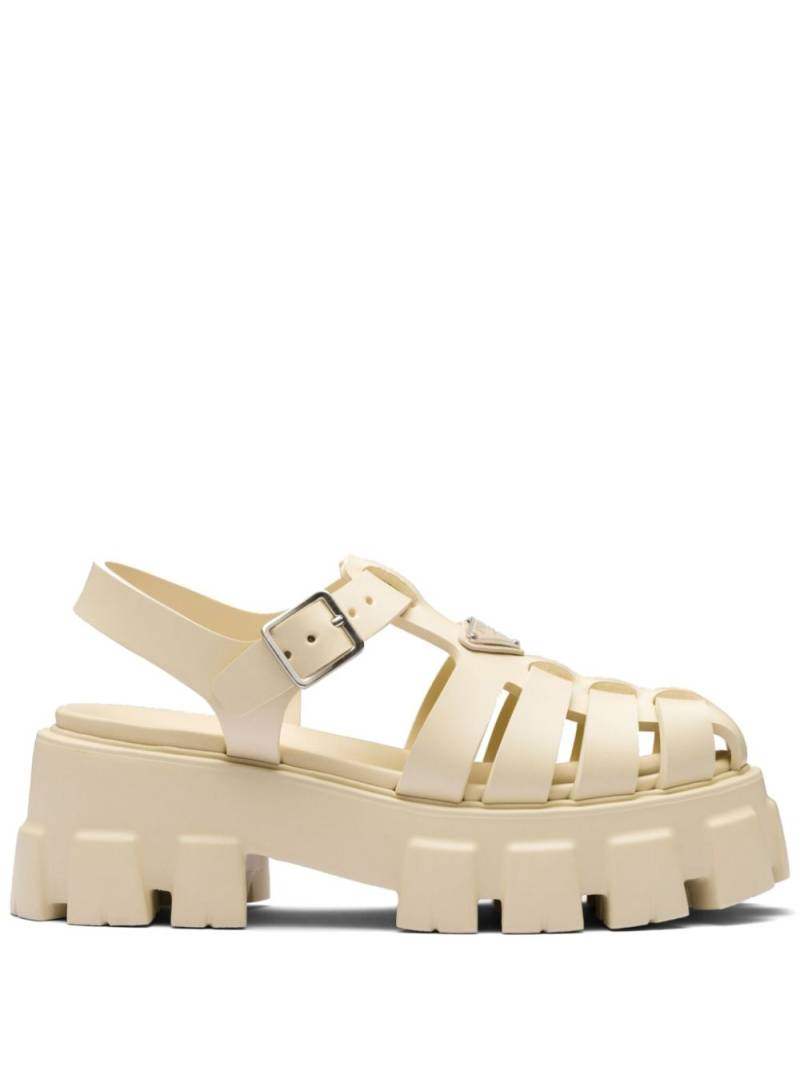 Prada 55mm Monolith sandals - Neutrals von Prada