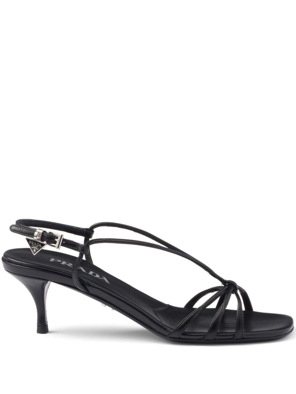 Prada 55mm leather sandals - Black von Prada