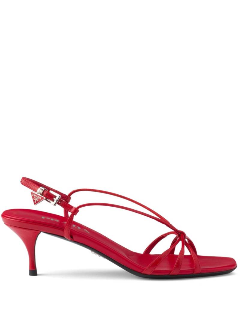 Prada 55mm leather sandals - Red von Prada