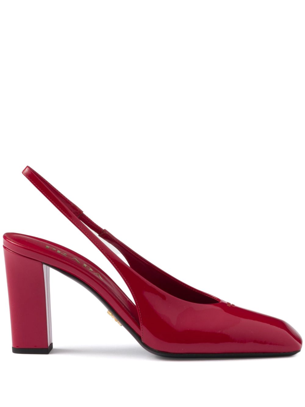 Prada 85mm leather slingback pumps - Red von Prada