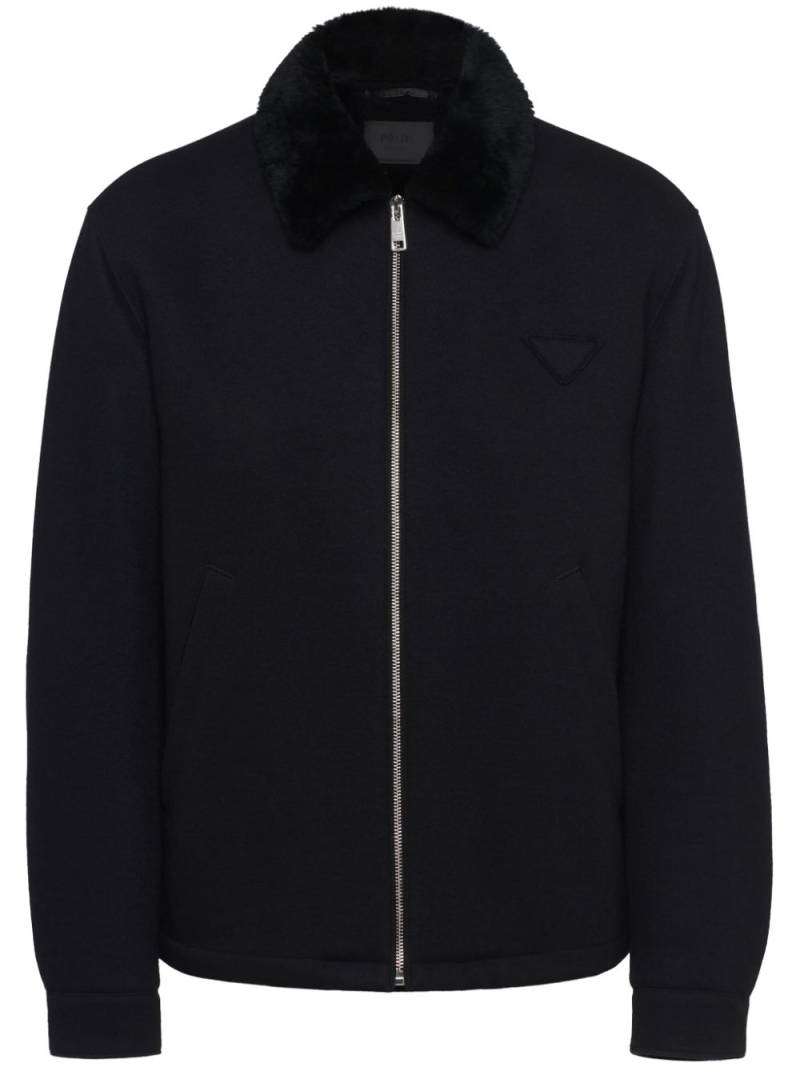 Prada Blouson shearling collar jacket - Black von Prada