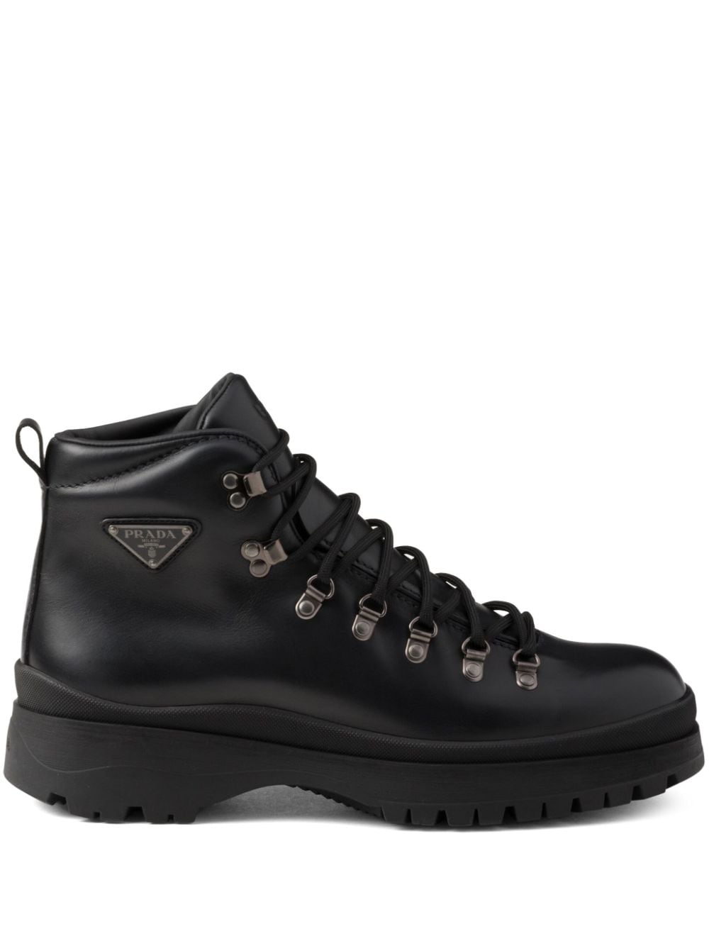 Prada Brixxen leather boots - Black von Prada