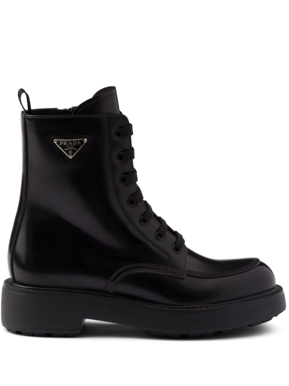 Prada Brushed leather boots - Black von Prada