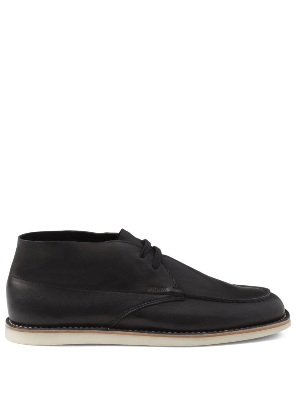 Prada Chukka leather boots - Black von Prada