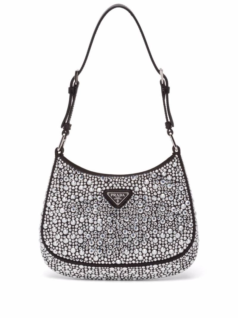 Prada Cleo crystal-embellished shoulder bag - Metallic von Prada