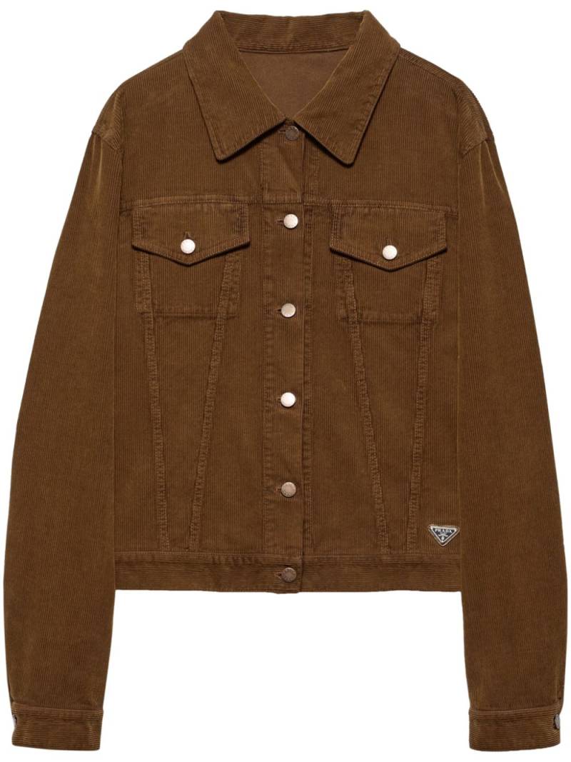 Prada corduroy blouson jacket - Brown von Prada