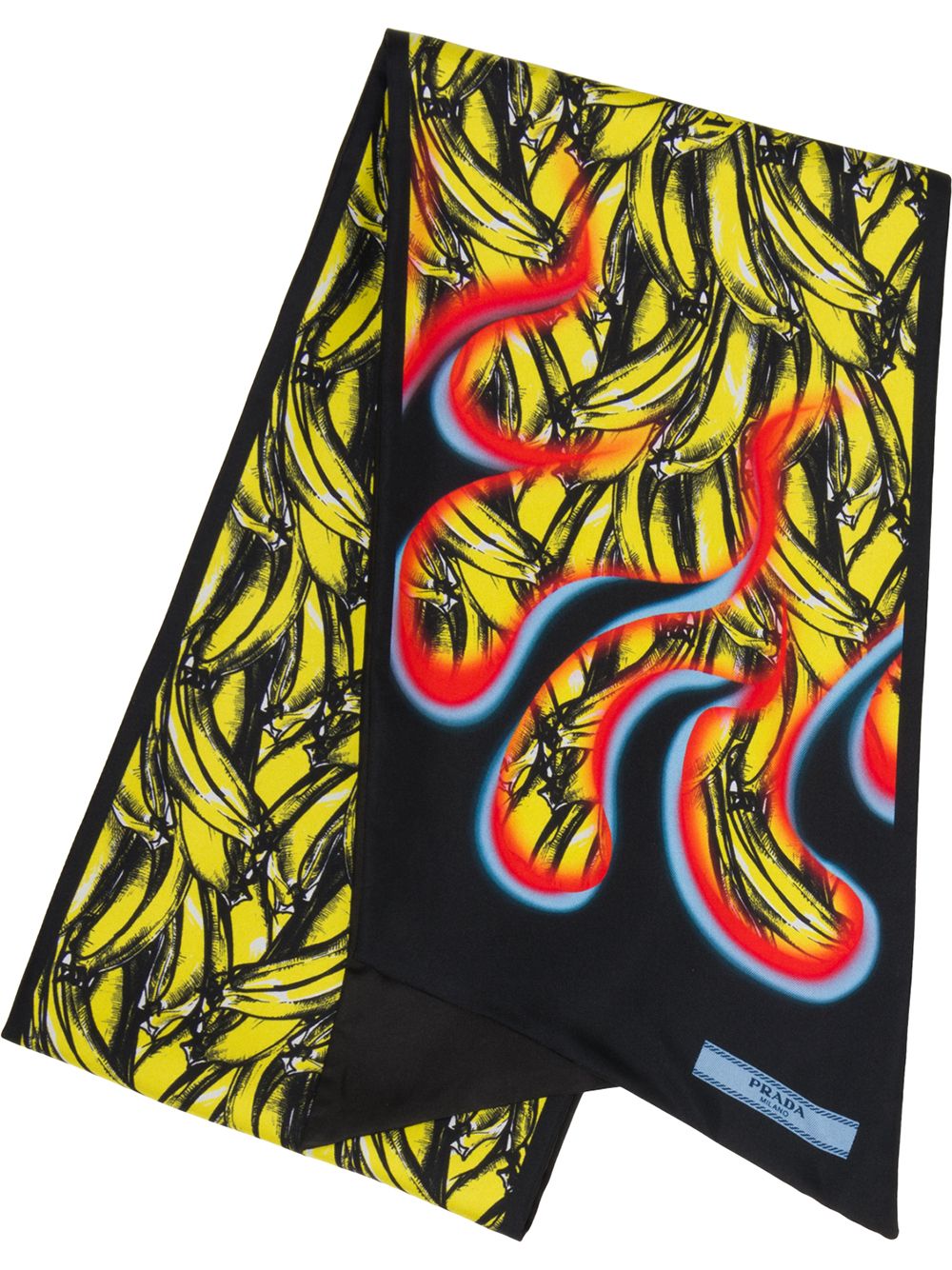 Prada Double Match Bananas printed silk scarf - Yellow von Prada