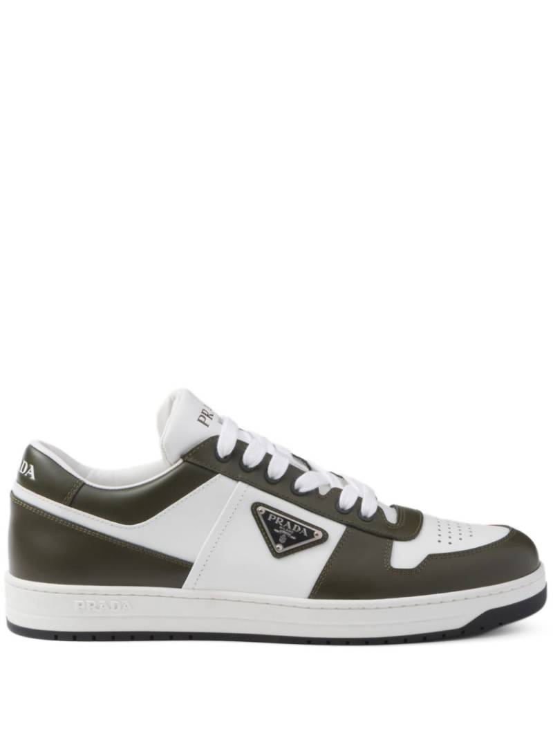 Prada Downtown colour-block leather sneakers - White von Prada