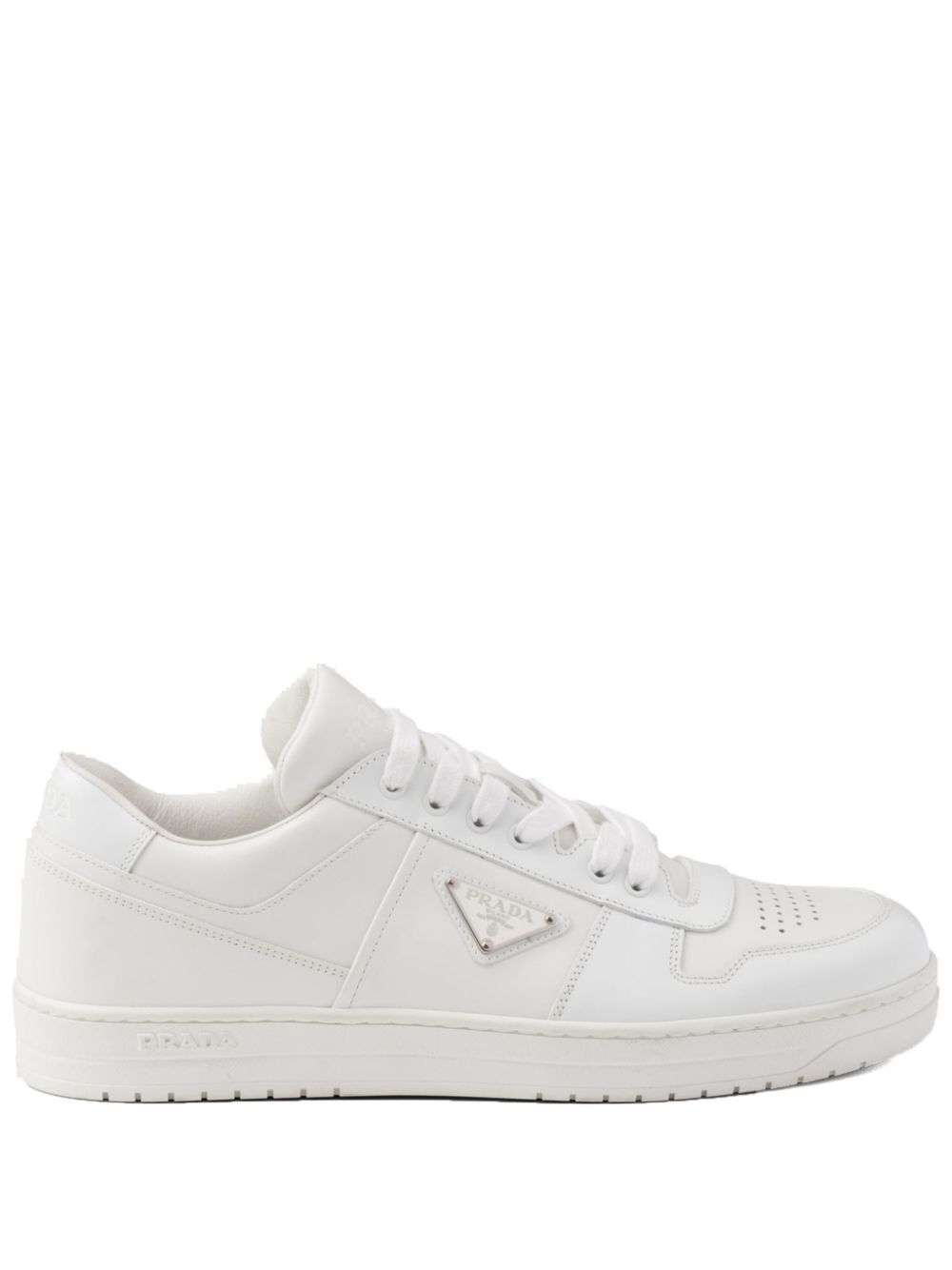 Prada Downtown leather sneakers - White von Prada