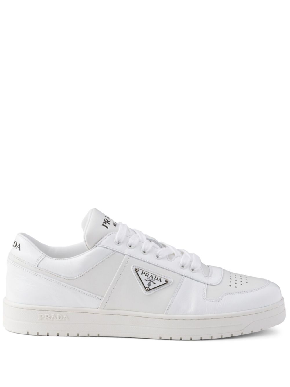 Prada Downtown leather sneakers - White von Prada