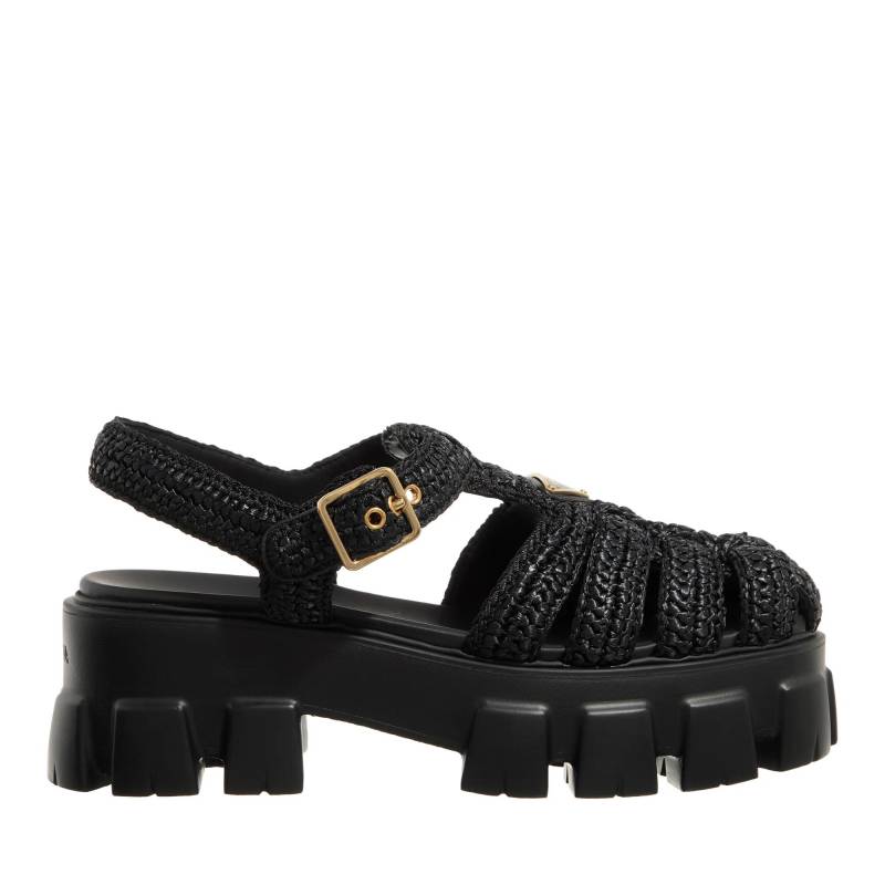 Prada Espadrilles - Raffia Sandals - Gr. 37 (EU) - in Schwarz - für Damen von Prada