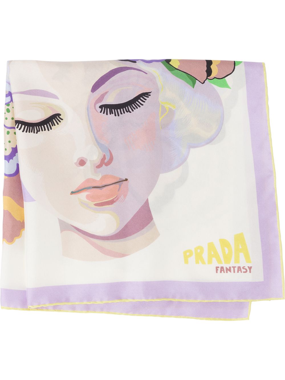 Prada Fantasy floral-print scarf - Pink von Prada