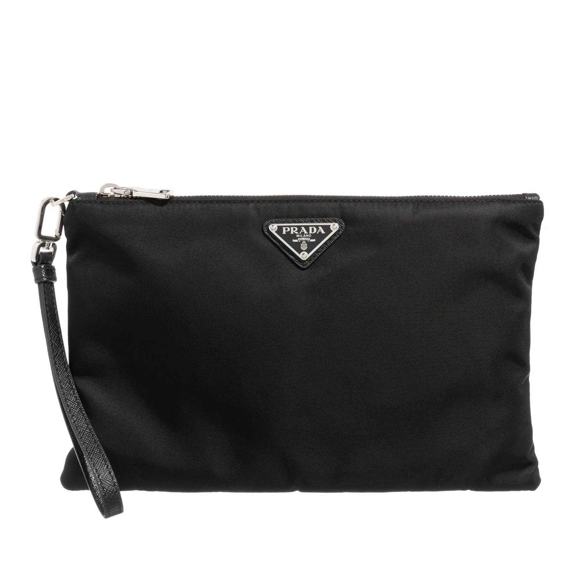 Prada Handtasche - Common Traingle Logo Clutch - Gr. unisize - in Schwarz - für Damen von Prada