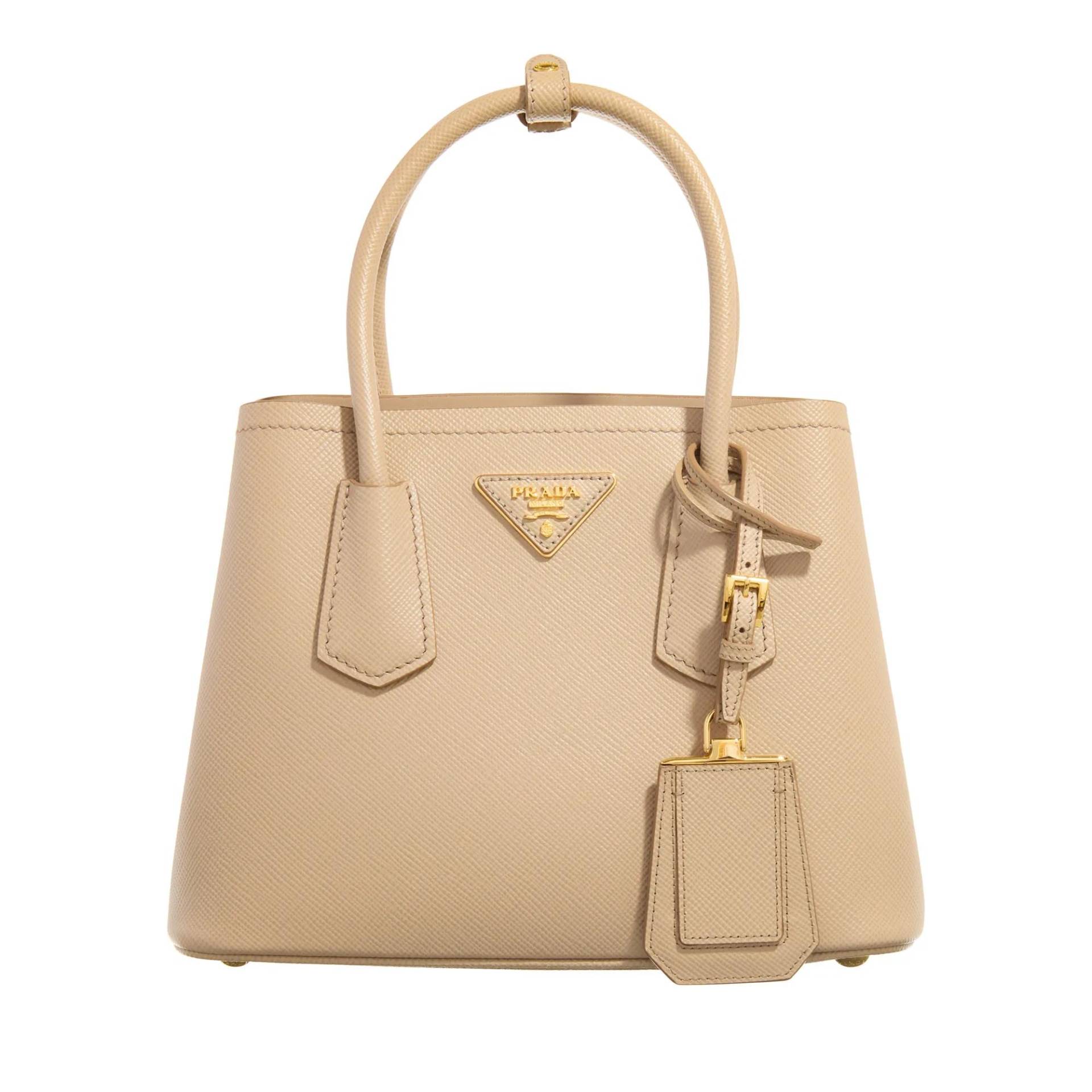 Prada Henkeltasche - Double Handbag Saffiano - Gr. unisize - in Beige - für Damen von Prada