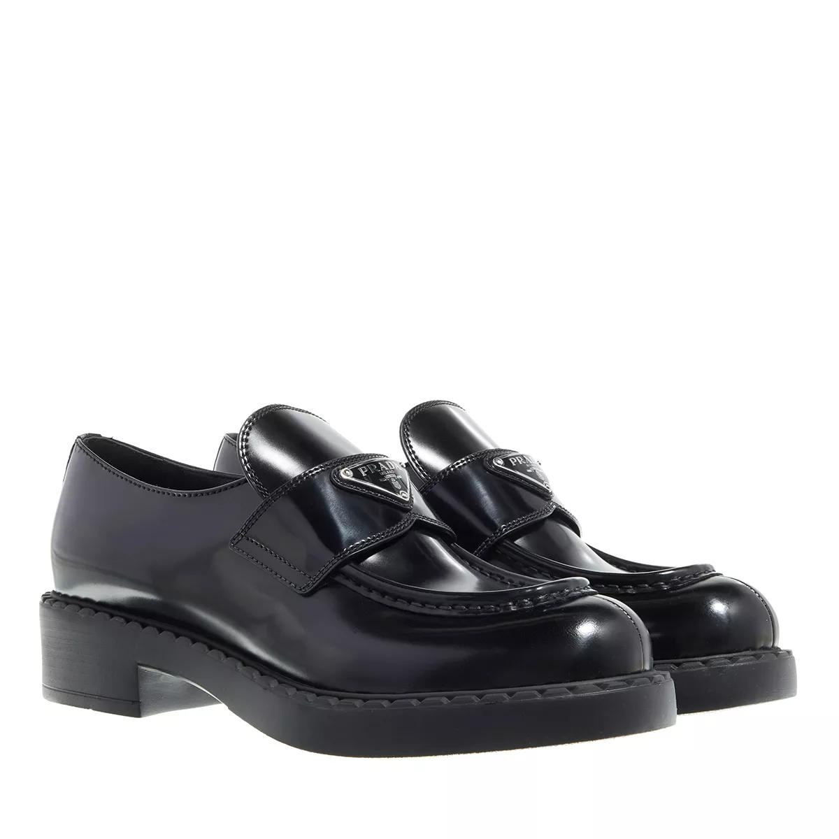 Prada Loafers & Ballerinas - Brushed Leather Loafers - Gr. 36 (EU) - in Schwarz - für Damen von Prada