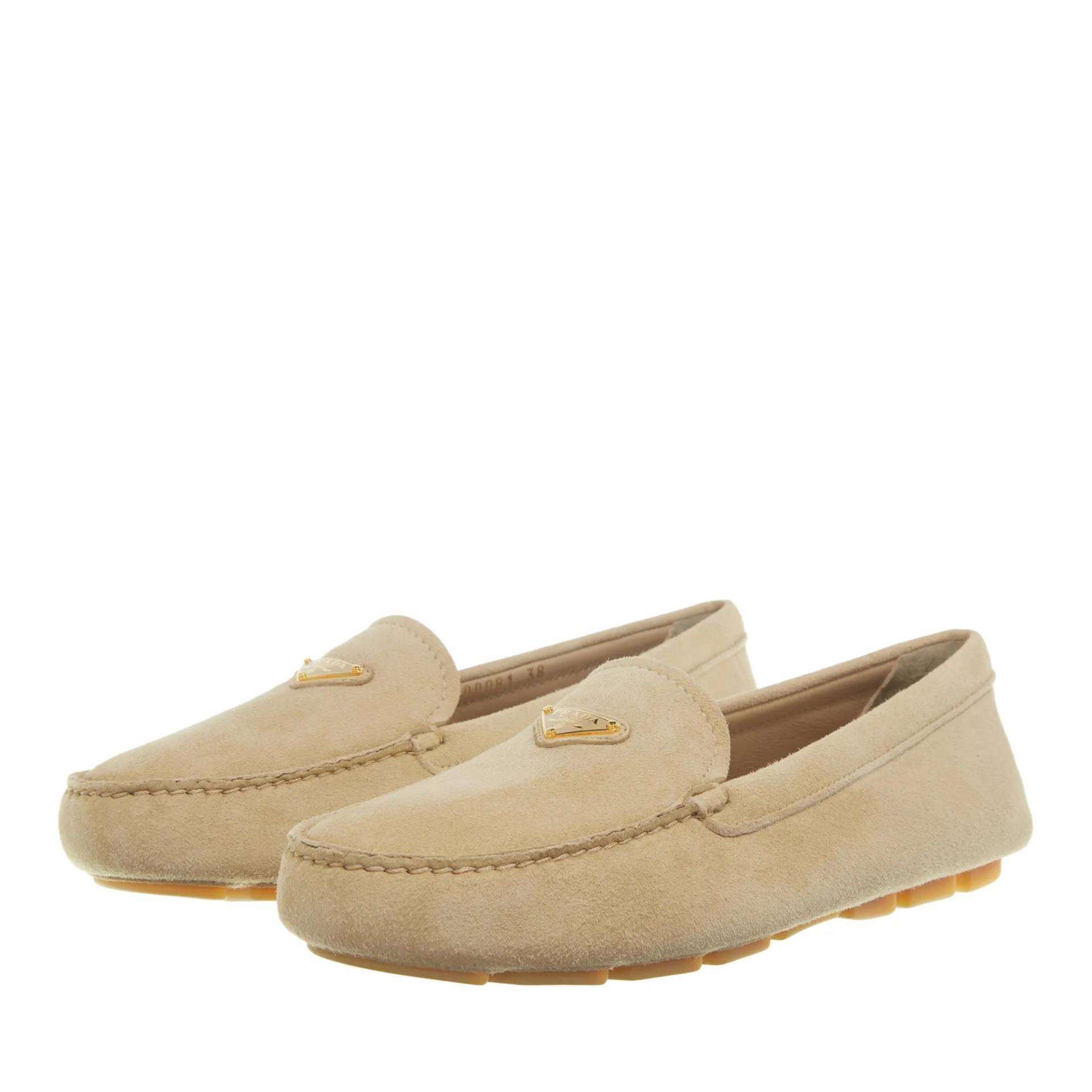 Prada Loafer - Round-Toe Slip-On Loafers - Gr. 38 (EU) - in Beige - für Damen von Prada