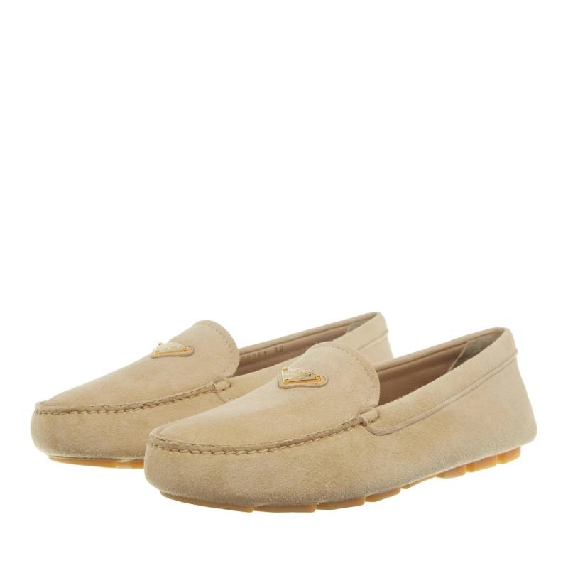 Prada Loafer - Round-Toe Slip-On Loafers - Gr. 37 (EU) - in Beige - für Damen von Prada