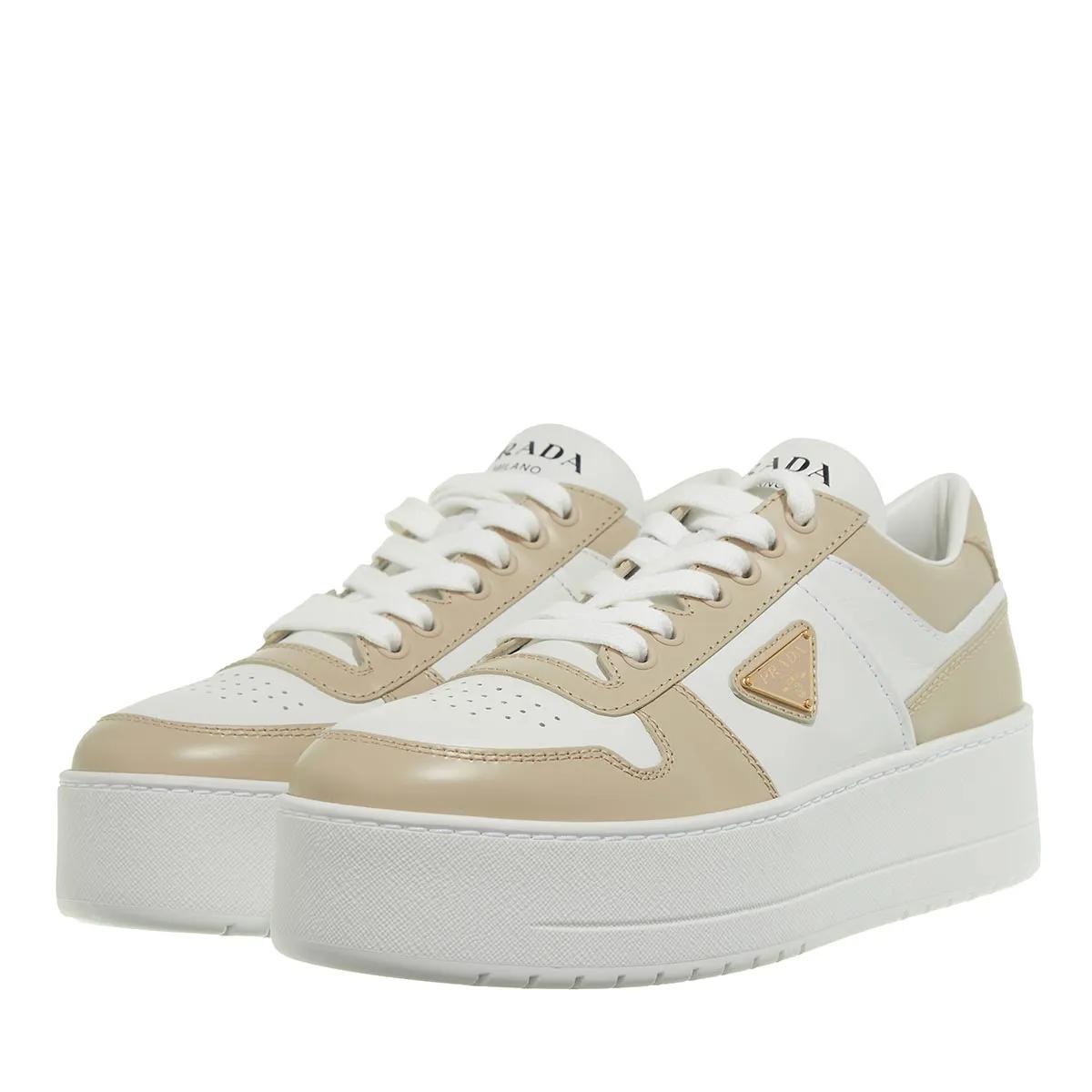 Prada Low-Top Sneaker - Two Tone Downtown Sneakers - Gr. 38 (EU) - in Beige - für Damen von Prada