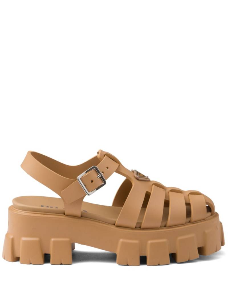 Prada Monolith 55mm platform sandals - Neutrals von Prada