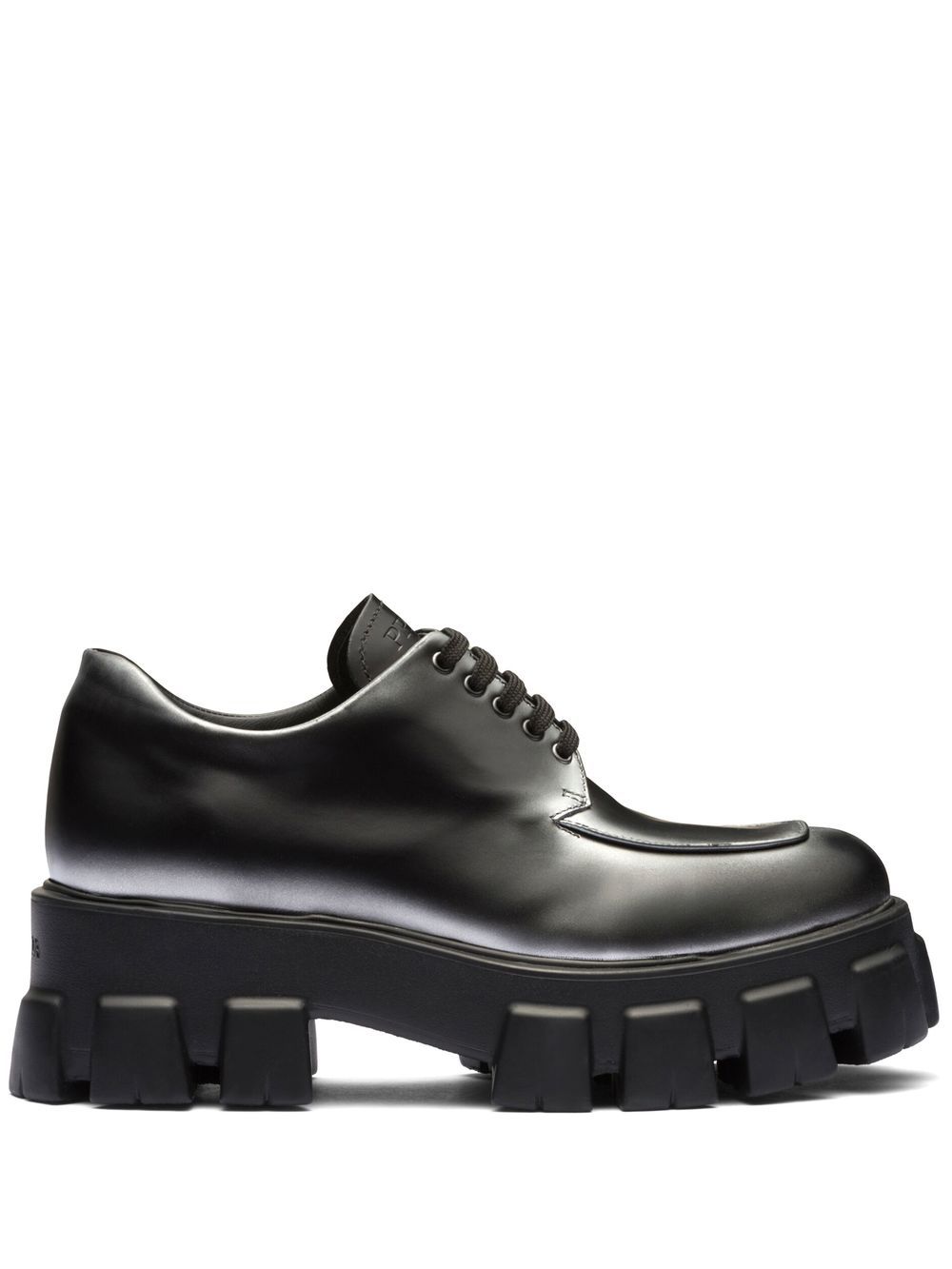 Prada Moonlith ombré-effect lace-up shoes - Black von Prada