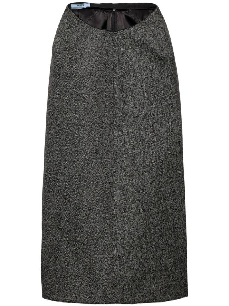 Prada Mouliné midi skirt - Grey von Prada