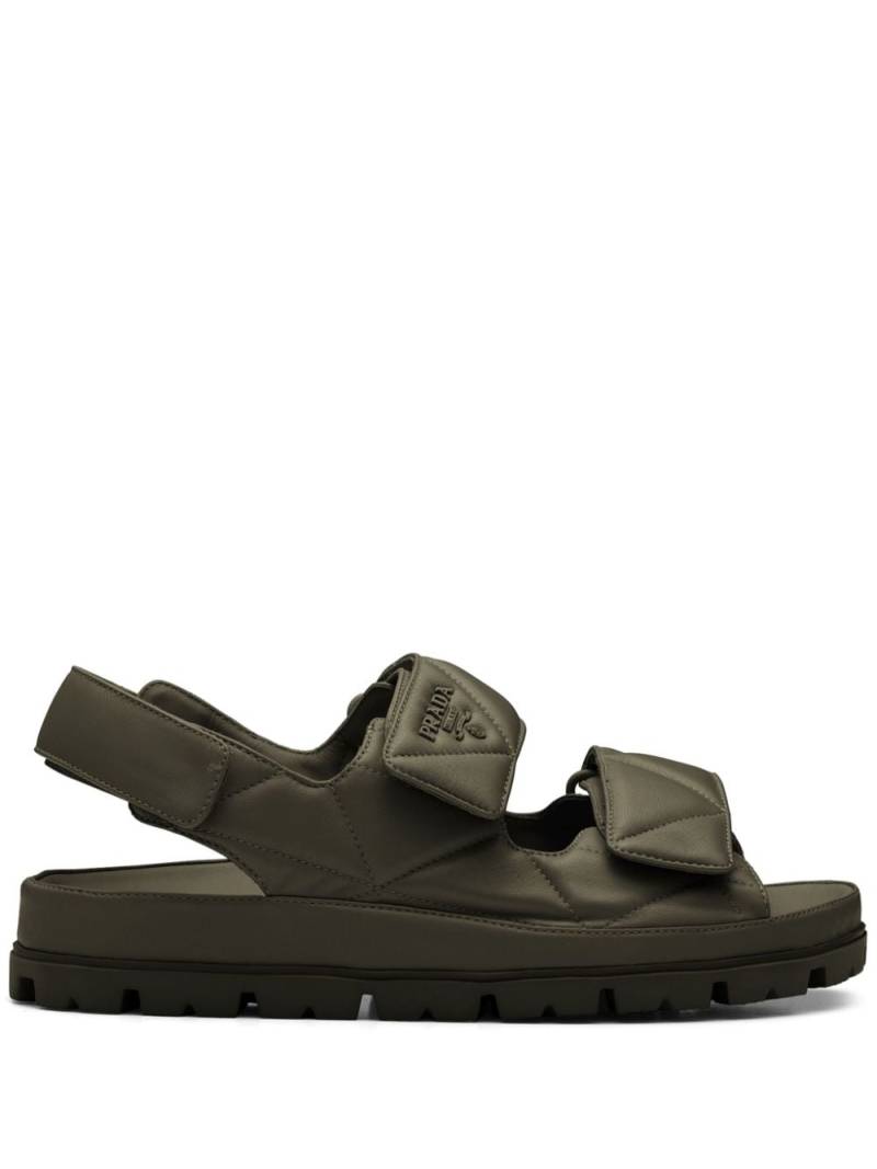 Prada Padded nappa leather sandals - Green von Prada