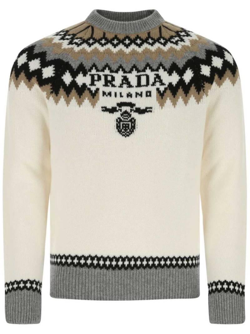 Prada Patterned design jumper - Neutrals von Prada