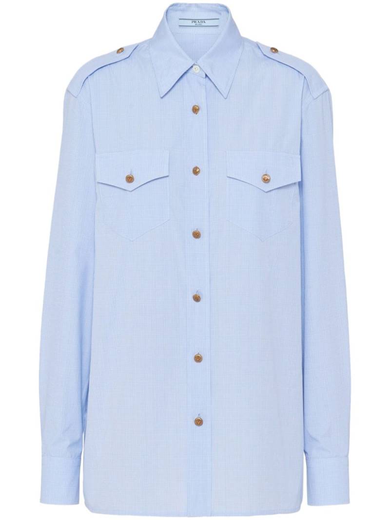 Prada Prince of Wales-check shirt - Blue von Prada