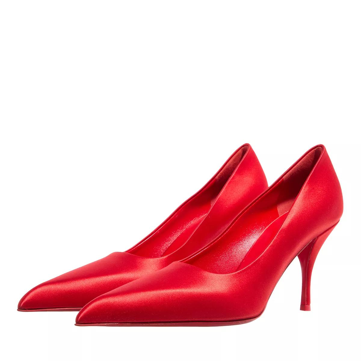 Prada Pumps & High Heels - Decolette Satin Pumps - Gr. 37 (EU) - in Rot - für Damen von Prada