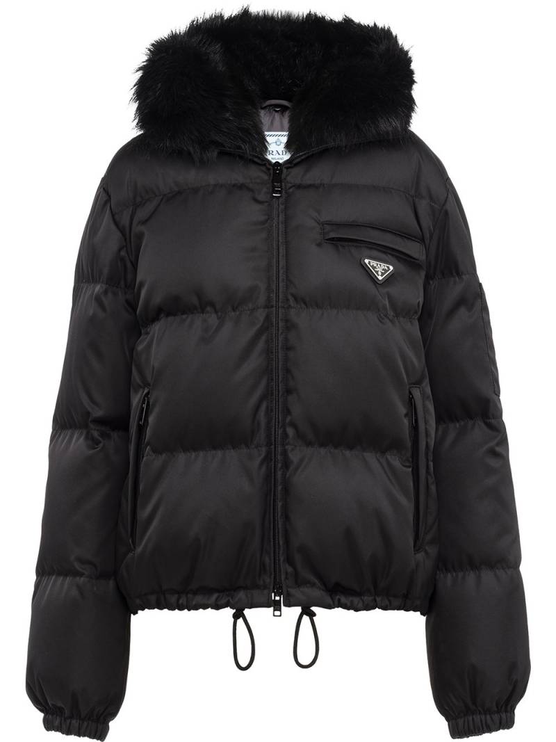 Prada Re-Nylon gabardine puffer jacket - Black von Prada