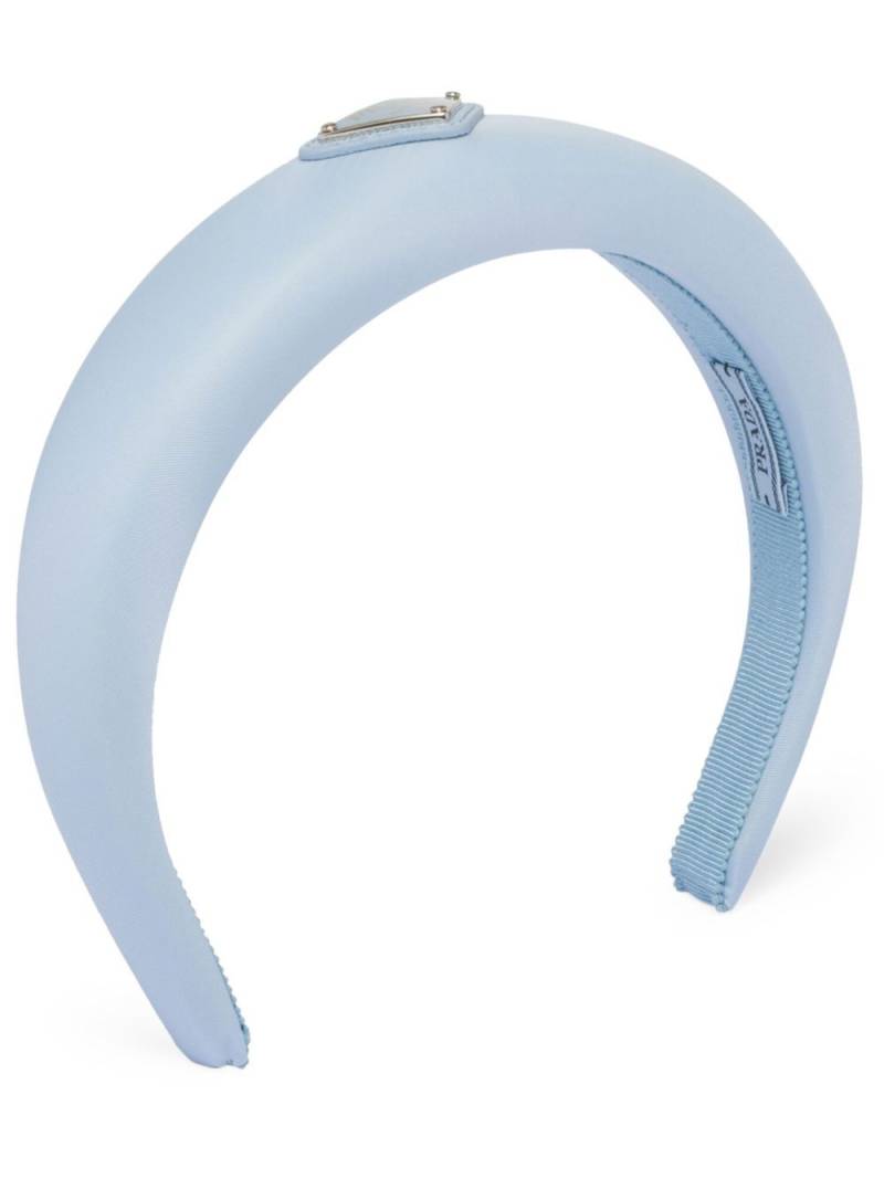 Prada Re-Nylon logo-plaque headband - Blue von Prada