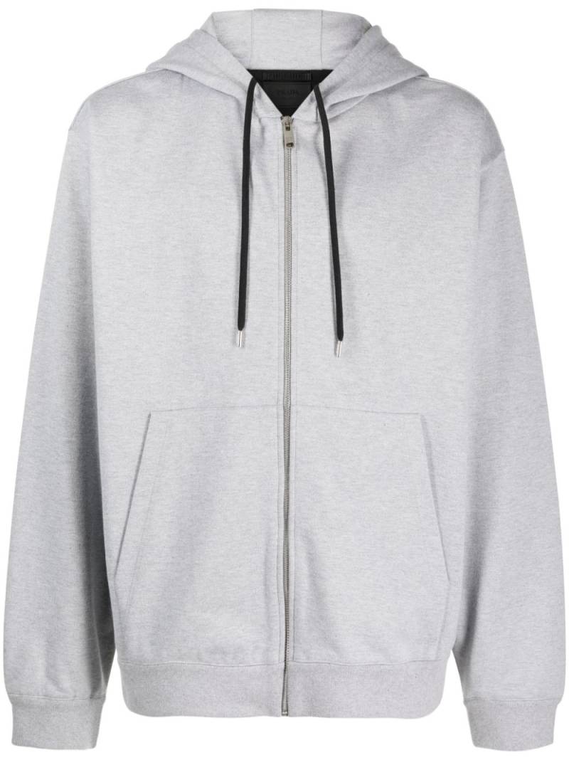 Prada Re-Nylon logo-print hoodie - Grey von Prada