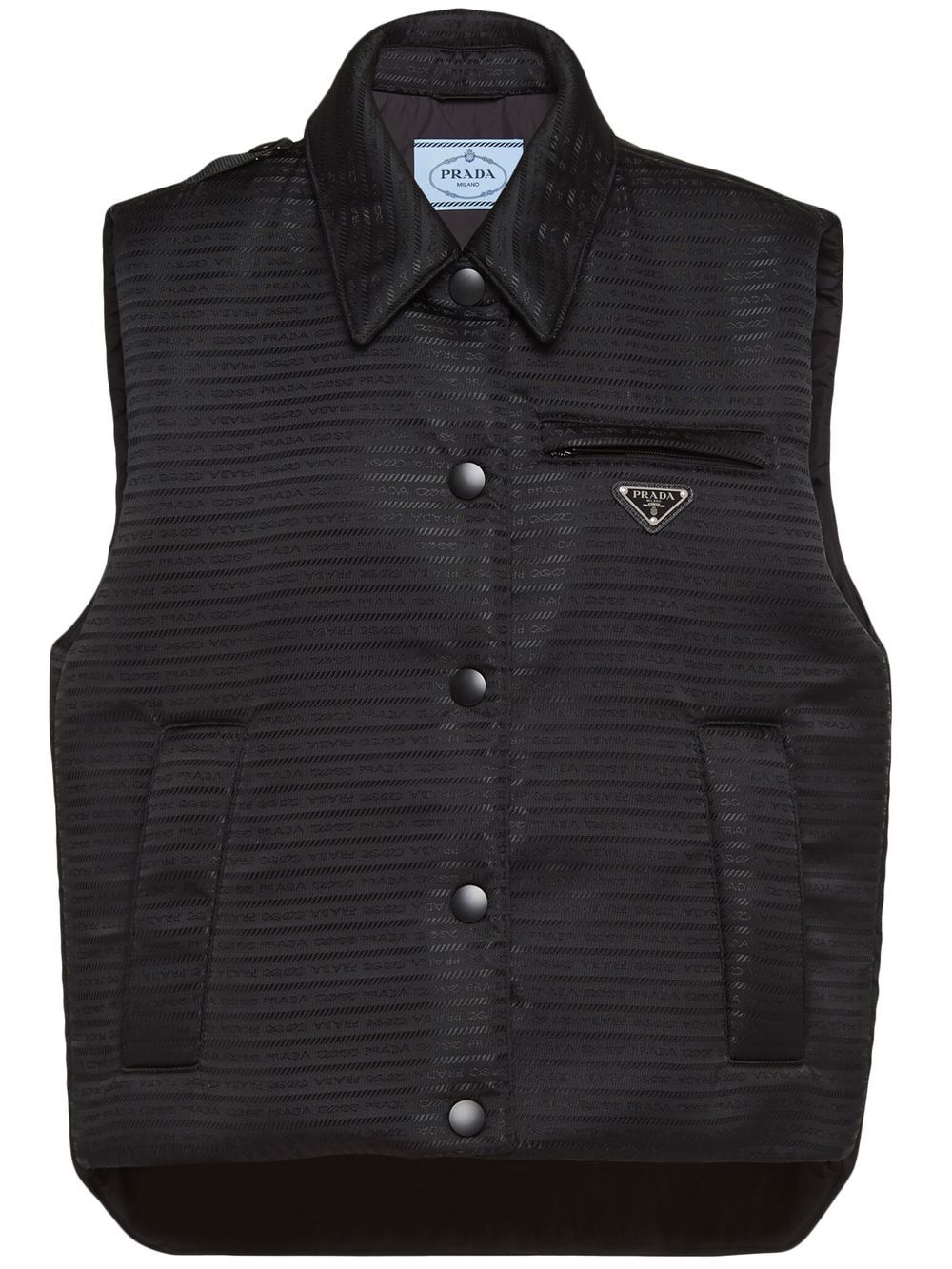 Prada Re-Nylon padded vest - Black von Prada